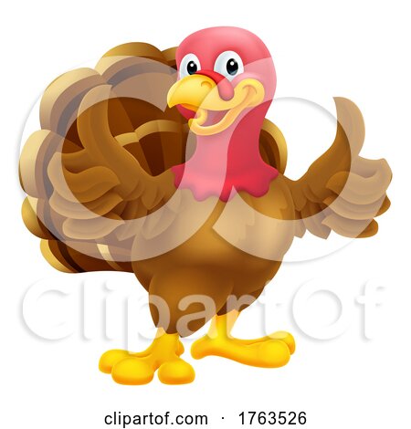Turkey Thanksgiving or Christmas Bird Cartoon by AtStockIllustration