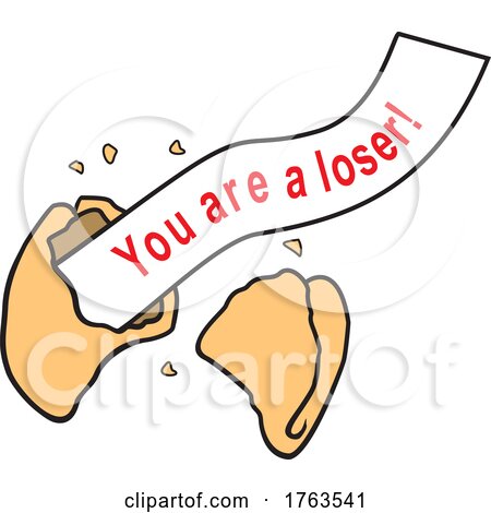 Cartoon Misfortune Cookie with You Are a Loser Message by Johnny Sajem