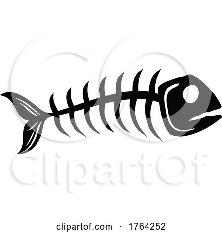 cartoon fish skeleton