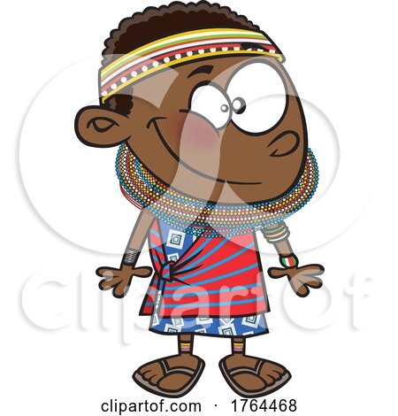 Cartoon Kenyan Girl by toonaday