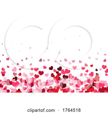 Decorative Valentines Day Background with Pink Hearts by KJ Pargeter