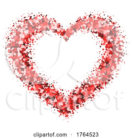 Valentines Day Background with Heart Shaped Border by KJ Pargeter