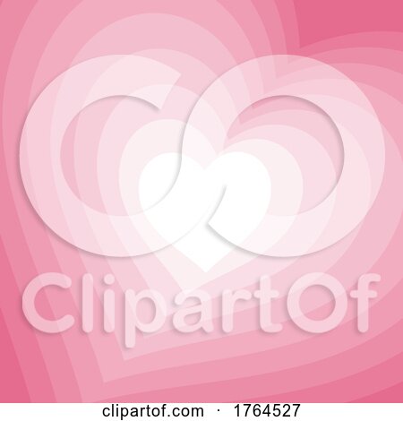 Valentines Day Background with Pink Hearts Design by KJ Pargeter