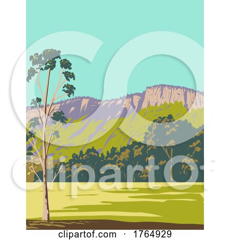 Bago Bluff National Park Situated South West of Wauchope in New South Wales Australia WPA Poster Art by patrimonio