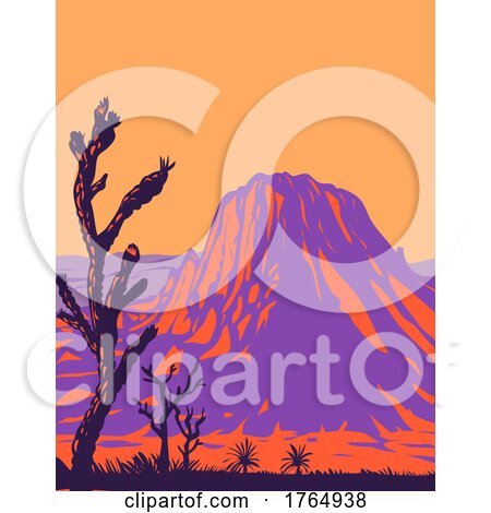 Big Bend Ranch State Park with Solitario Peak on the Rio Grande in Brewster and Presidio Texas USA WPA Poster Art by patrimonio