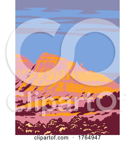 Caprock Canyons State Park and Trailway Along the Llano Estacado in Briscoe County Texas USA WPA Poster Art by patrimonio