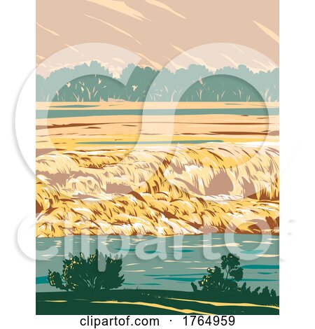 Hot Springs State Park Located in Thermopolis Wyoming WPA Poster Art by patrimonio