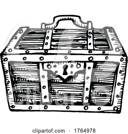 Sketched Treasure Chest by Vector Tradition SM