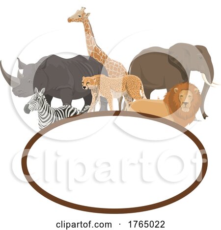 African Safari or Zoo Animals by Vector Tradition SM
