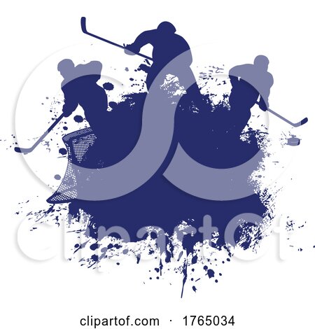 Grunge and Hockey Players by Vector Tradition SM