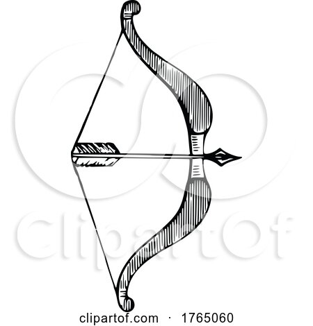 Black and white archery bow and arrow by JVPD