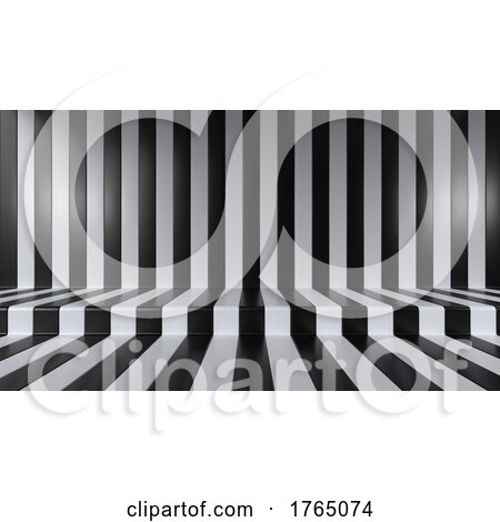 Abstract Geometric Striped Podium Background by KJ Pargeter