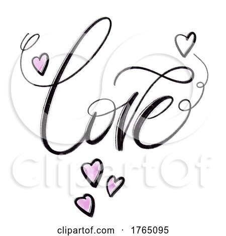 Hand Drawn Love Lettering for Valentines Day by KJ Pargeter