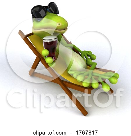 3d Gecko Character on a White Background by Julos
