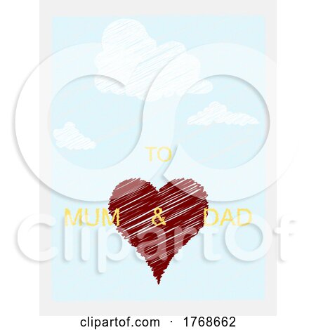 Scribbleb Love Card for Mum and Dad by elaineitalia