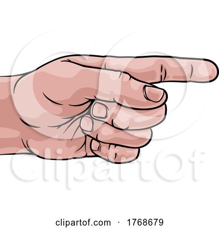 hand pointing right clipart