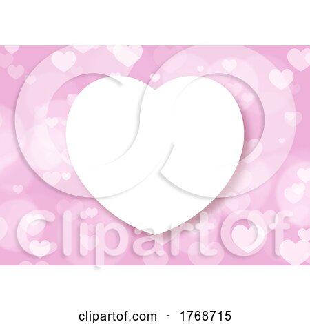 Valentines Day Background with Bokeh Lights and Hearts Design by KJ Pargeter