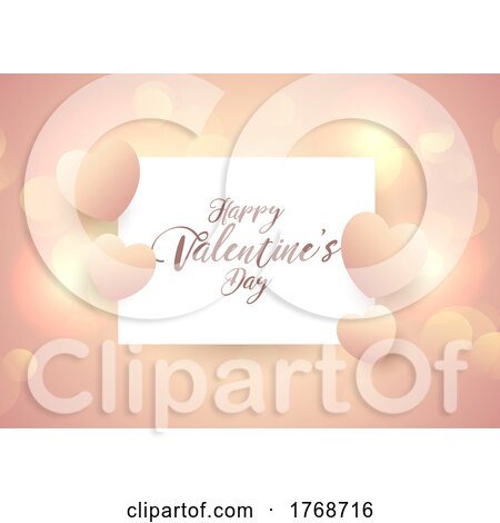 Valentines Day Background with Decorative Lettering by KJ Pargeter