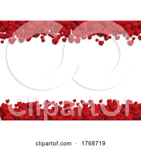 Valentines Day Background with Heart Border by KJ Pargeter