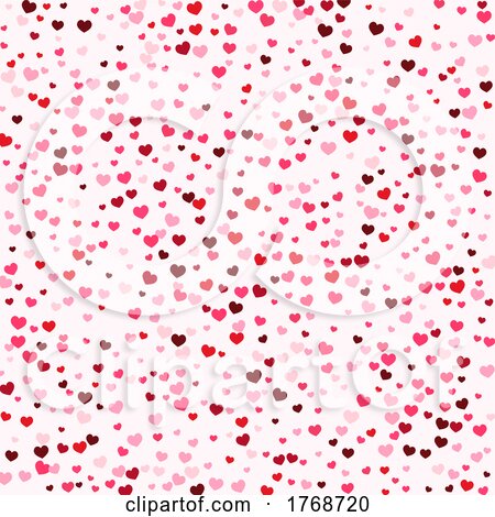 Valentines Day Background with Hearts Pattern by KJ Pargeter