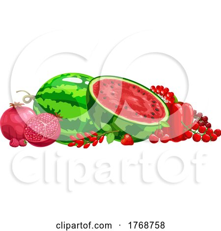 Red Colored Foods by Vector Tradition SM