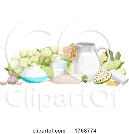 White Colored Foods by Vector Tradition SM