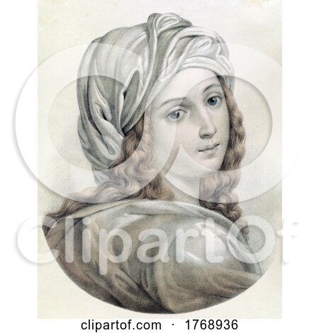 Historical Portrait of a Lady Beatrice Cenci by JVPD