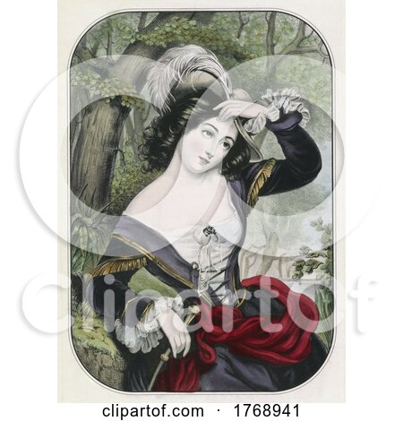 Historical Portrait of a Lady in the Woods by JVPD