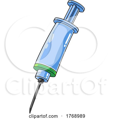 Cartoon Vaccine Syringe by Hit Toon