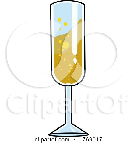 Cartoon Champagne Glass by Hit Toon
