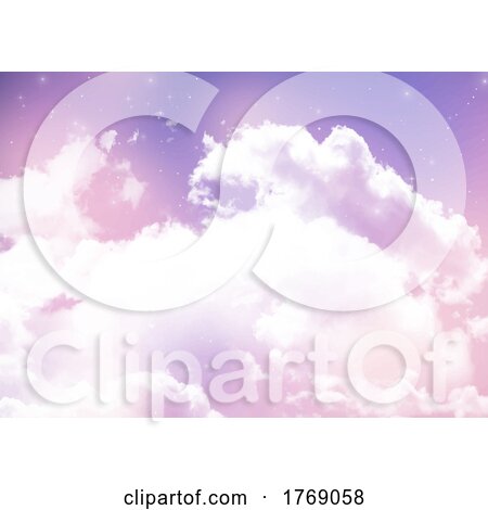 Sugar Cotton Candy Cloud Background by KJ Pargeter