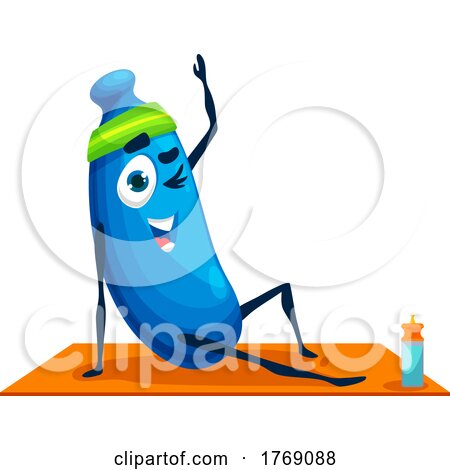 Honeyberry Mascot Doing Yoga by Vector Tradition SM