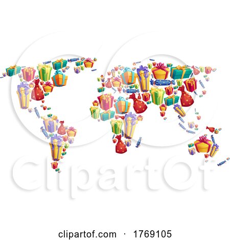 World Map of Gifts by Vector Tradition SM