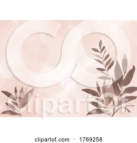 Hand Painted Floral Design on Watercolour Background by KJ Pargeter