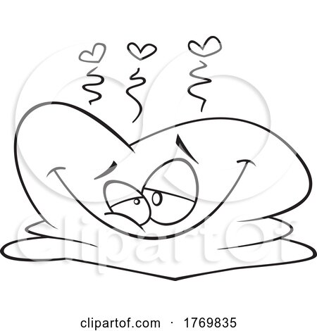 Cartoon Black and White Heart Turning into a Love Puddle by toonaday