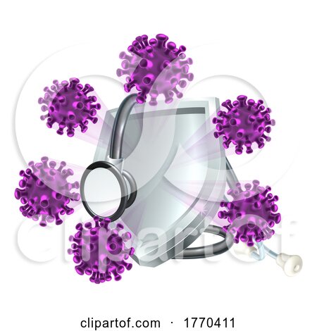 Protect Stethoscope Shield Vaccine Concept by AtStockIllustration