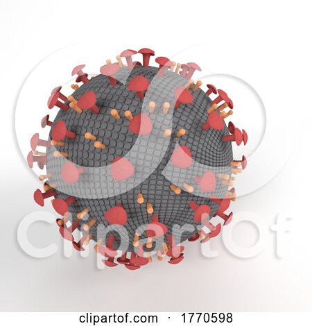 3D Background with Stylised Covid 19 Virus Cell by KJ Pargeter
