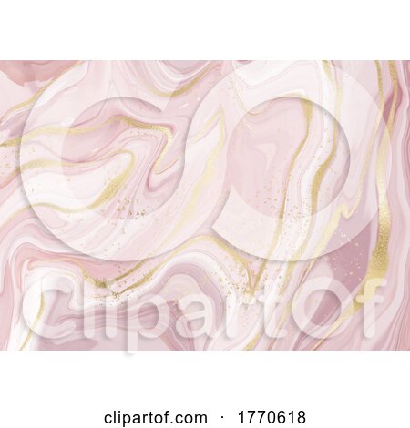 Elegant Liquid Marble Texture with Gold Foil by KJ Pargeter