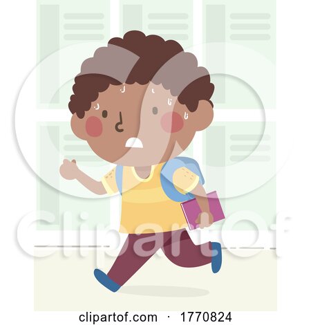 School Boy Running Late to Class by BNP Design Studio