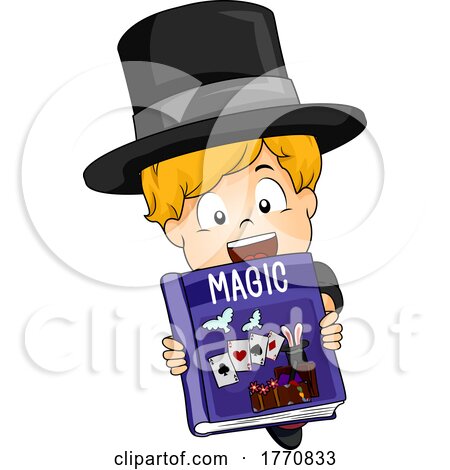Boy Holding up a Magic Book by BNP Design Studio