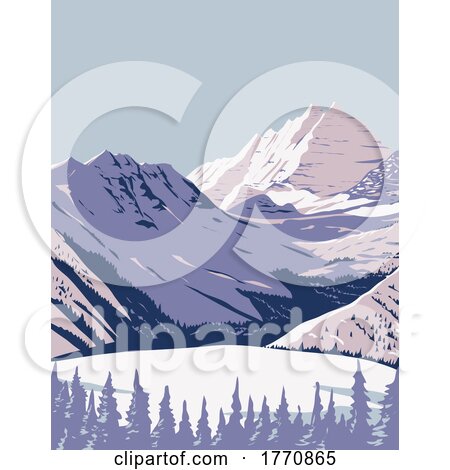 Aspen Snowmass Ski Resort in Snowmass Village near Aspen Colorado WPA Poster Art by patrimonio
