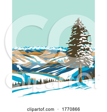 Beaver Creek Ski Resort near Avon Colorado WPA Poster Art by patrimonio