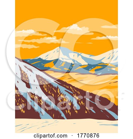 Keystone Ski Resort During Winter Located in Keystone Colorado WPA Poster Art by patrimonio