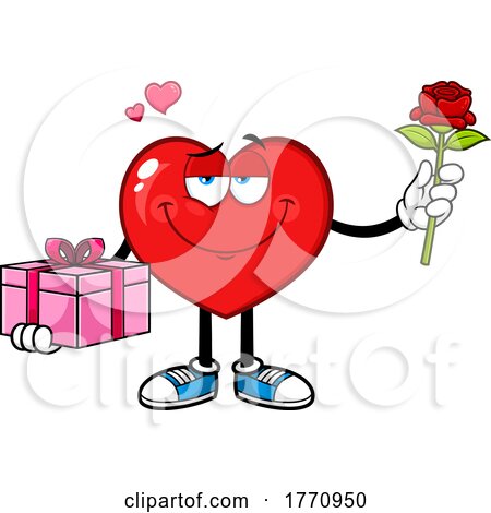 Cartoon Heart Mascot Character Valentine by Hit Toon