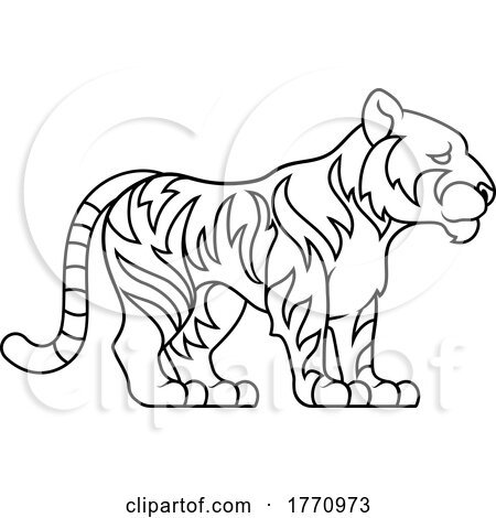 Tiger Chinese Zodiac Horoscope Animal Year Sign by AtStockIllustration