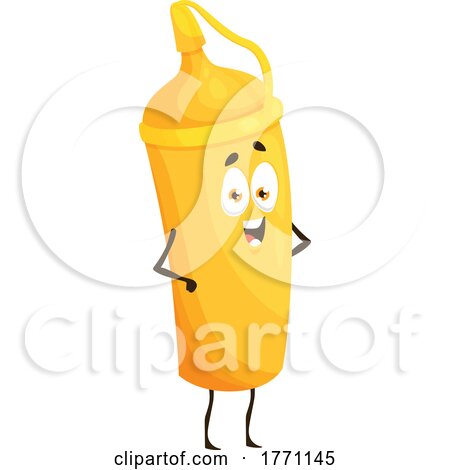 Mustard Bottle Mascot by Vector Tradition SM
