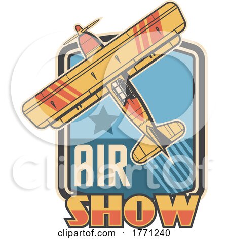 Vintage Air Show Plane by Vector Tradition SM