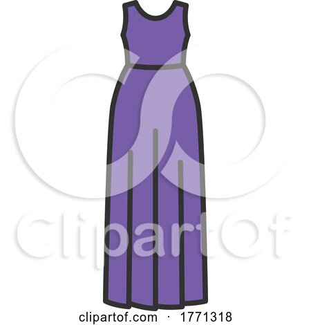 Maxi Dress Icon by Vector Tradition SM