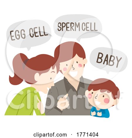 Kid Boy Parents Talk Baby Egg Sperm Illustration by BNP Design Studio
