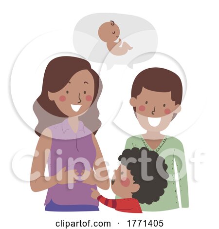 Kid Boy Toddler Parents Tummy Baby Illustration by BNP Design Studio